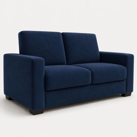 Sofá Namoradeira 3 Lugares 200cm Azul Suede Online Confort