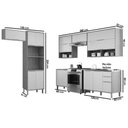Ver imagem 2 de Kit Modulado Mgm 7 Peças Esplêndida C7p183 Cinamomo/titanium