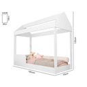 Ver imagem 3 de Cama Casinha Montessoriana Infantil com Colchão e Voal Rosa Crystal