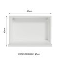Ver imagem 2 de Armário Aéreo Madesa Acordes 100% MDF 60 cm com Nicho para Forno Branco Cor:Branco