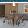 Kit 4 Cadeiras Empilhável Positano Fratini Polipropileno Cor Nude e Assento Simulando Palha Rattan - 5