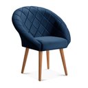 Ver imagem 1 de Poltrona Decorativa Belah Suede:azul