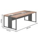 Ver imagem 2 de Mesa Sala de Reunião 4 Lugares Retangular Noce Preto