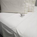 Ver imagem 2 de Jogo de Cama Casal 400 Fios Branco Ponto Palito 4 Peças Casa Dona