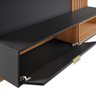 Painel Bancada Suspensa para TV até 60 Polegadas 160cm Ripado Palmas C05 Preto/Noce Milano - Mpozenato - 3