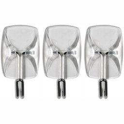Gancho Adesivo para Utensílios Command Transparente Mini 3 Unidades - Hb004270532 - 3m Gancho Comman - 1