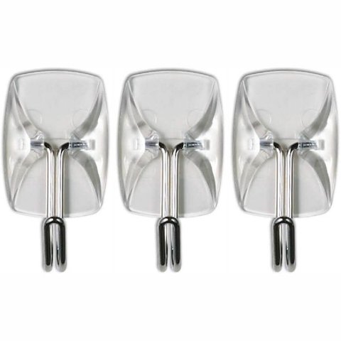 Gancho Adesivo para Utensílios Command Transparente Mini 3 Unidades - Hb004270532 - 3m Gancho Comman