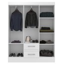 Ver imagem 3 de Guarda-Roupa Asia Casal 6 Portas 2 Gavetas Cor Branco