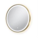 Ver imagem 2 de Espelho Decorativo Redondo Borda Dourada com Iluminação 90cm