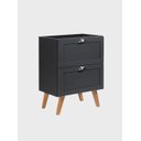 Ver imagem 3 de Gabinete para Banheiro com Tampo Cuba e Espelheira 60cm Retro Mdf Grafite Milano - On Móveis