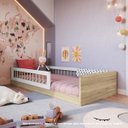 Ver imagem 2 de Cama de Solteiro Infantil de Chão Montessoriana com Lastros em Mdf Amore Móvel na Caixa