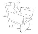 Ver imagem 4 de Poltrona Decorativa Bia Suede Cinza