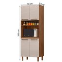 Ver imagem 4 de Paneleiro Pop Torre Quente 70cm com 4 Portas e 1 Nicho Freijo/baunilha/freijo