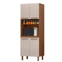 Ver imagem 1 de Paneleiro Pop Torre Quente 70cm com 4 Portas e 1 Nicho Freijo/baunilha/freijo