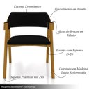 Ver imagem 3 de Kit 2 Cadeiras Sala de Jantar e Jogos Carteados Madeira Maciça Poker Veludo Preto/mel G42 - Gran Bel