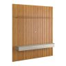 Painel Ripado Su 2.30m 3 Gavetões e Nicho para Tv até 75'' Cor Cinamomo / Off White Pt - 2