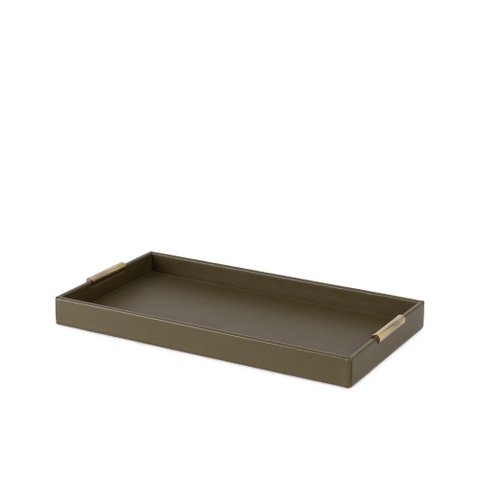 Bandeja Decorativa em MDF com Revestimento em PU Verde 32cm 23072P Mart
