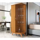 Ver imagem 1 de Cristaleira Louceira Sala de Jantar com Vidro Tucumã MDF Design Moderno