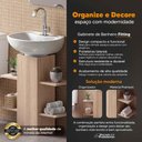Ver imagem 2 de Gabinete Organizador para Banheiro Fitting com Nichos Carvalho