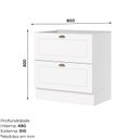 Ver imagem 4 de Balcão 80cm com 02 Gavetas Cozinha Emily Espresso Móveis
