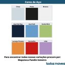 Ver imagem 4 de Mapoteca 5 Gavetas Pandin 120cm (larg) Tampo Mdp Branco Estrutura Aço Cinza Gaveta Azul Dali