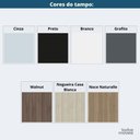Ver imagem 5 de Mapoteca 5 Gavetas Pandin 120cm (larg) Tampo Mdp Branco Estrutura Aço Cinza Gaveta Azul Dali