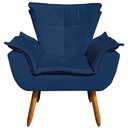 Ver imagem 7 de Conjunto 2 Poltronas e 1 Namoradeira Pés Palito Charger Suede Azul Marinho - Gran Belo