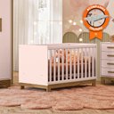 Ver imagem 3 de Berço Mini Cama 4315 com Colchão Probel Infantil para Quarto de Bebê Qencanto Slim Rosa Qmovi
