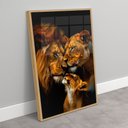 Ver imagem 2 de Quadro Decorativo Família Leão Leoa com Um Filhote Sala Quarto Casa Escritório