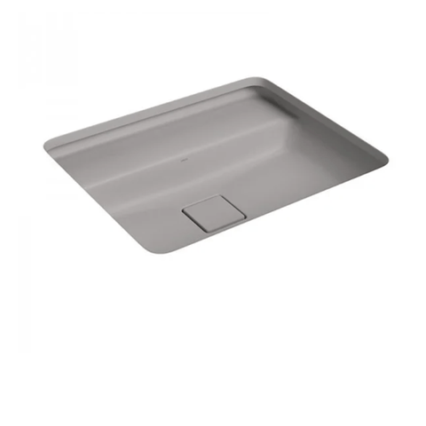 Cuba Retangular de Embutir com Mesa 50cm Slim Soft Antracite - Deca Deca Metais