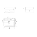 Ver imagem 2 de Cuba Retangular de Embutir com Mesa 50cm Slim Soft Antracite - Deca Deca Metais
