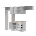 Ver imagem 5 de Cozinha Planejada 5 Peças 3 Aéreo 1 Balcão com Tampo 1 Kit Lateral Marselha CabeCasa MadeiraOriginals Branco