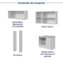 Ver imagem 5 de Cozinha Modulada 5 Peças 3 Aéreo 1 Balcão com Tampo 1 Kit Lateral Marselha CabeCasa MadeiraOriginals
