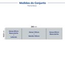Ver imagem 6 de Cozinha Planejada 5 Peças 3 Aéreo 1 Balcão com Tampo 1 Kit Lateral Marselha CabeCasa MadeiraOriginals Branco