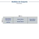 Ver imagem 4 de Cozinha Modulada 5 Peças 3 Aéreo 1 Balcão com Tampo 1 Kit Lateral Marselha CabeCasa MadeiraOriginals