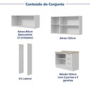 Ver mais imagens de Cozinha Completa Planejada MDF 4 Peças com Tampo Marselha Branca CabeCasa MadeiraOriginals