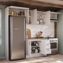 Ver imagem 3 de Cozinha Planejada 5 Peças 3 Aéreo 1 Balcão com Tampo 1 Kit Lateral Marselha CabeCasa MadeiraOriginals Branco