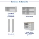 Ver mais imagens de Cozinha Planejada 5 Peças 3 Aéreo 1 Balcão com Tampo 1 Kit Lateral Marselha CabeCasa MadeiraOriginals Branco