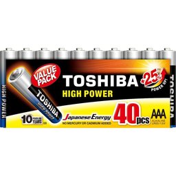 Pilha Alcalina Aaa 1,5v Lr03gcp (c-40 Pilhas) toshiba - 1