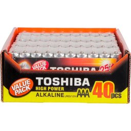 Pilha Alcalina Aaa 1,5v Lr03gcp (c-40 Pilhas) toshiba - 5