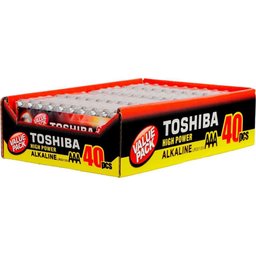 Pilha Alcalina Aaa 1,5v Lr03gcp (c-40 Pilhas) toshiba - 3
