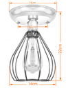 Ver imagem 2 de Plafon Aramado Teardrop Preto Sala Quarto Cozinha Banheiro