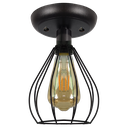 Ver imagem 1 de Plafon Aramado Teardrop Preto Sala Quarto Cozinha Banheiro