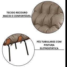 Poltrona para Sala de Estar com Puff Costela - 5
