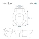 Ver imagem 3 de Assento Sanitário Poliester Soft Close Spot Ébano (preto) para Bacia Deca