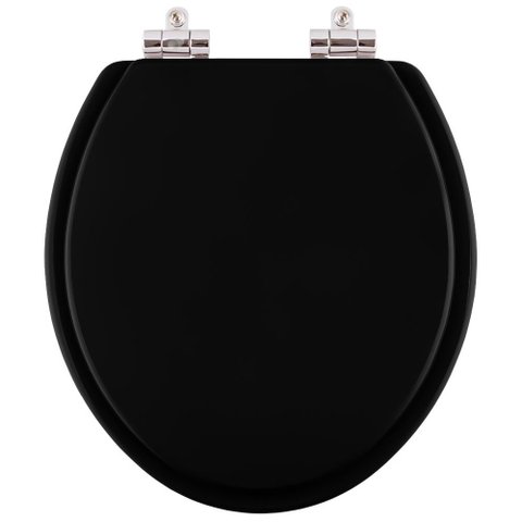 Assento Sanitário Poliester Soft Close Spot Ébano (preto) para Bacia Deca