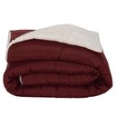 Ver imagem 7 de Kit Edredom Solteiro Coberdrom Soft Hipercal/sherpa 3 Peças - Vermelho - 100% Poliéster