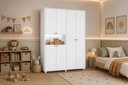 Ver imagem 3 de Guarda Roupa Infantil Vittoria 4 Portas e 2 Gavetas - Branco - Albatroz