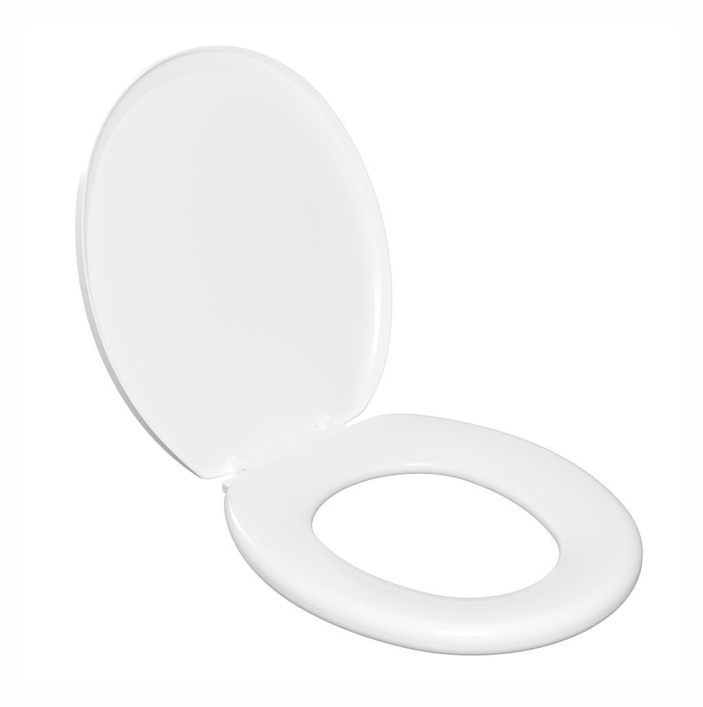 Assento Sanitário Almofadado Oval Decorado Branco Onda Astra TPK2/D - 1