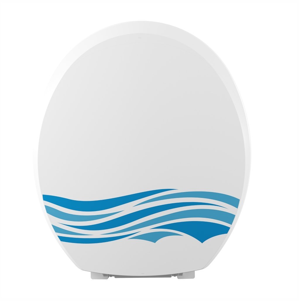 Assento Sanitário Almofadado Oval Decorado Branco Onda Astra TPK2/D - 4